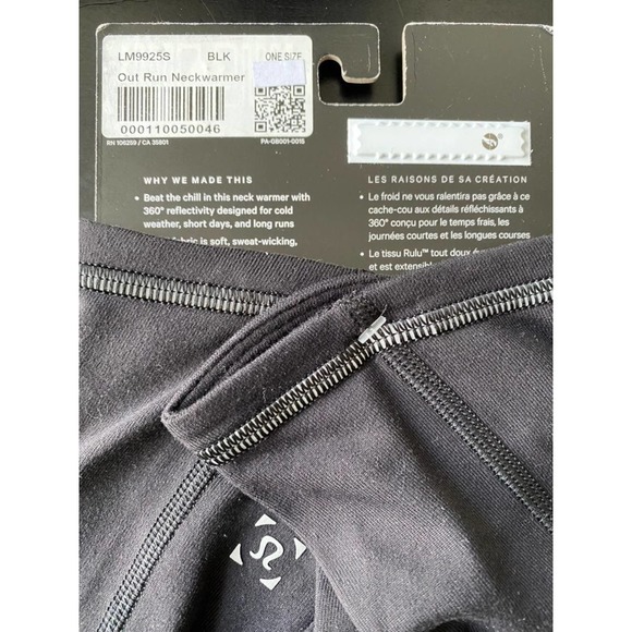 Lululemon Out Run Neckwarmer. NWT. Black. One size. Unisex. - Picture 4 of 4